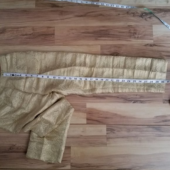 Vintage 50s 60s Gold Cigarette Capri Pants - Picture 10 of 12